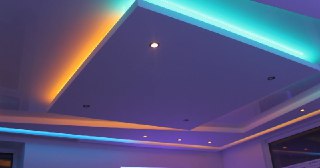 Натяжной потолок с подсветкой Чусовой, цена от 2131 руб.